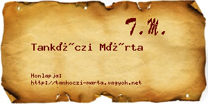 Tankóczi Márta névjegykártya
