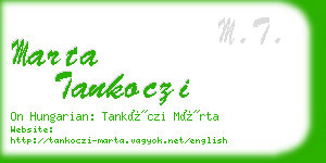marta tankoczi business card